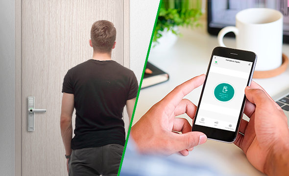 Controle remoto da fechadura pelo aplicativo IZY