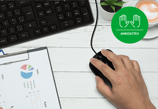 Design ambidestro para destros e canhotos