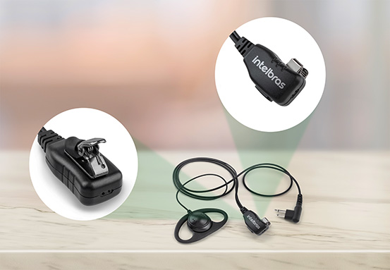 Microfone PTT com clipe 360º