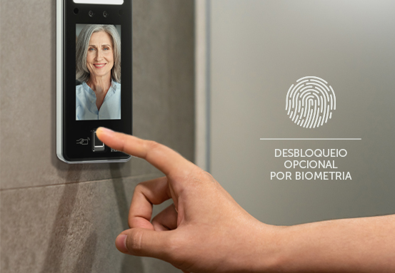 Desbloqueio opcional com Biometria Digital