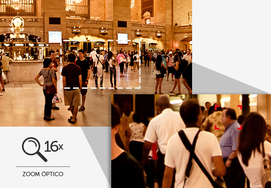 Zoom Óptico de 16x
