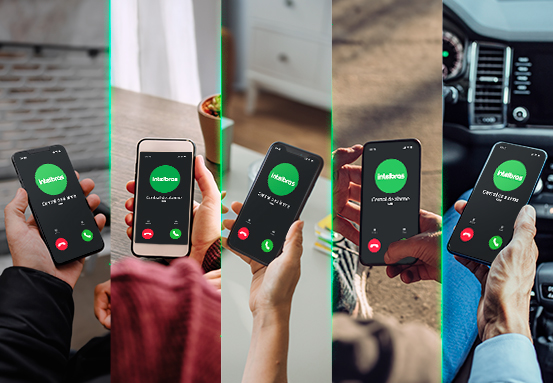 Smartphone recebendo uma ligação, ilustrando a discagem GSM
