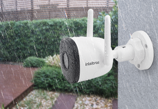 Câmera com proteção contra chuva e poeira