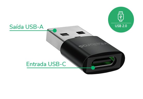 Transforme a saída USB-C dos seus dispositivos em USB-A