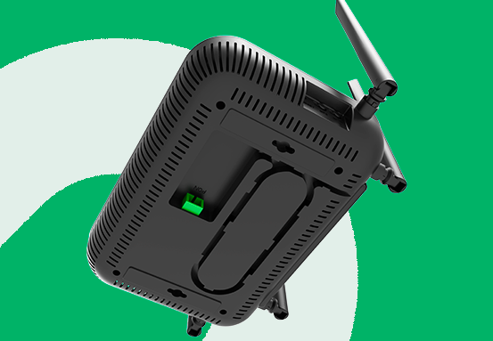 Detalhe da roseta protetora para fibra óptica