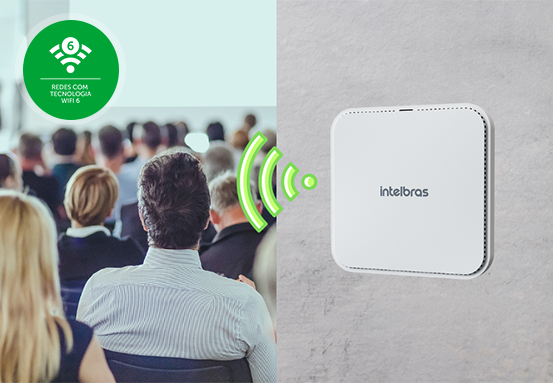 Tecnologia Wi-Fi 6 para alta densidade de usuários