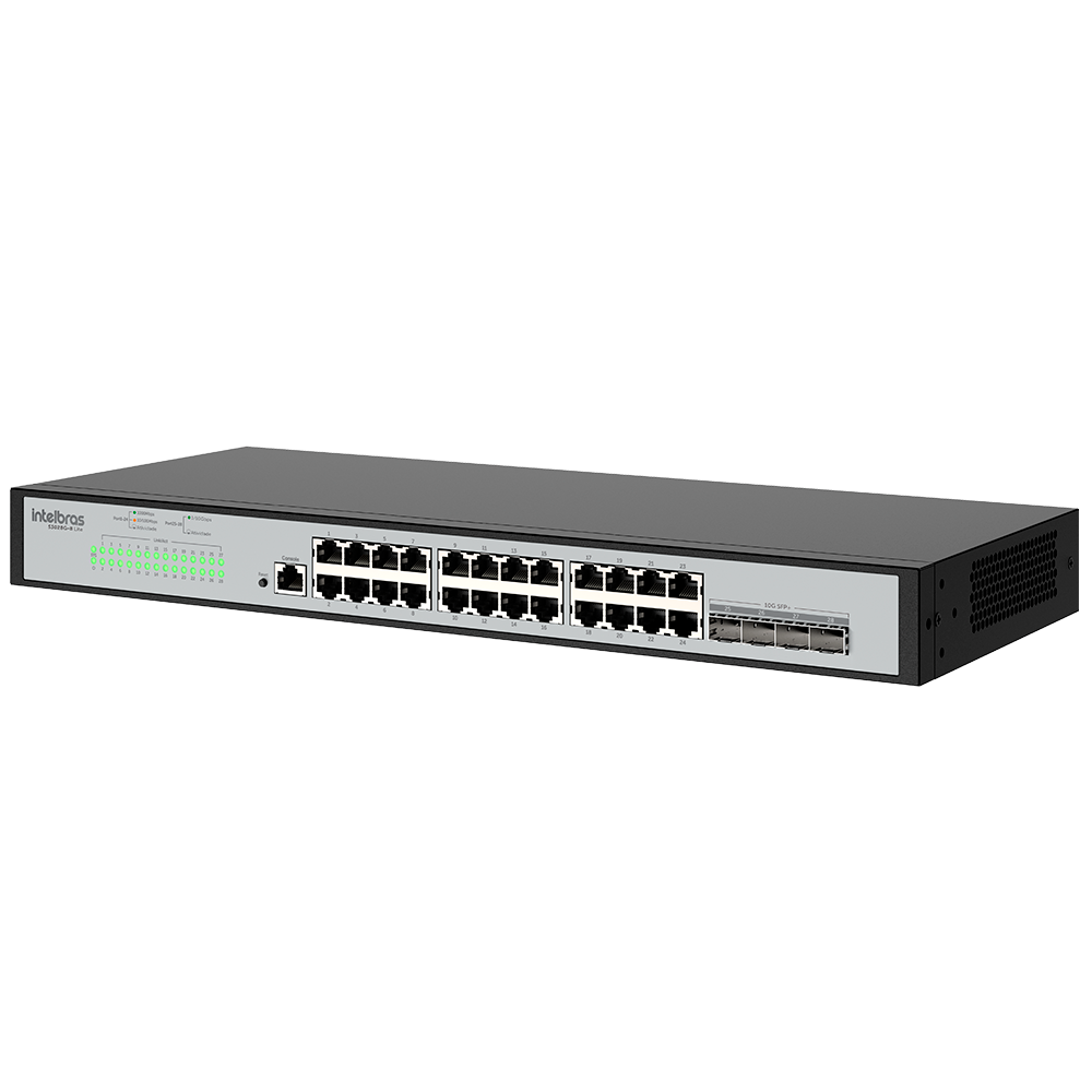 Visão em perspectiva do Switch S3028G-B Lite