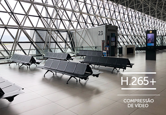 Gráfico mostrando a eficiência da compressão de vídeo H.265+