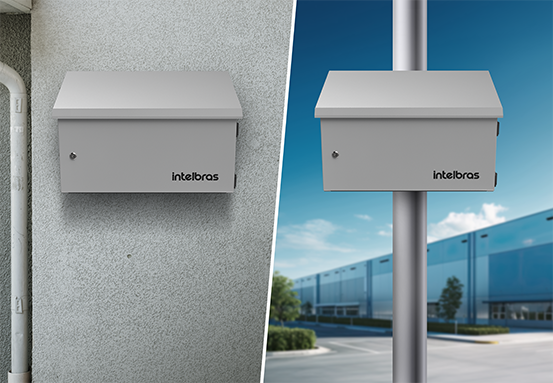 Fácil instalação em poste e parede