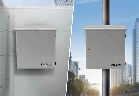 Instalação versátil em poste ou parede