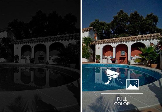 Alta performance noturna com imagens coloridas