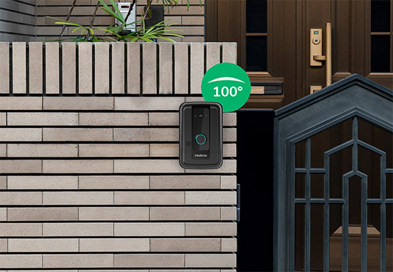 Amplo ângulo de abertura de 100 graus