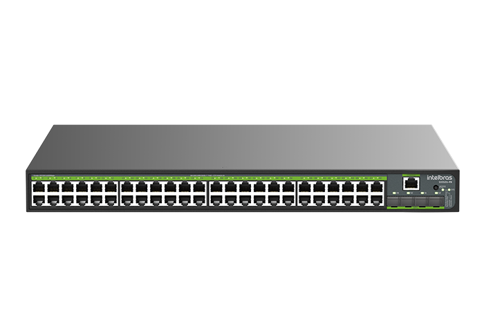 Switch Gerenciável L3 48 Portas Gigabit Ethernet PoE com 4 Portas SFP+