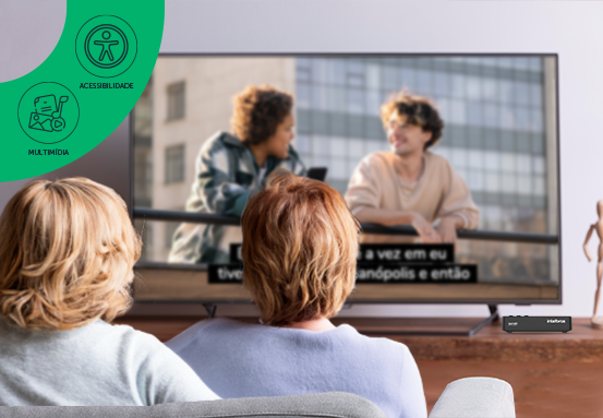 Ícones representando as multifunções do receptor.