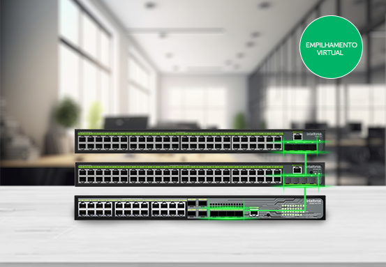 Gerenciamento centralizado com empilhamento virtual