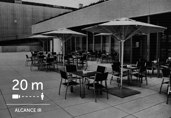 Demonstração da visão noturna da câmera