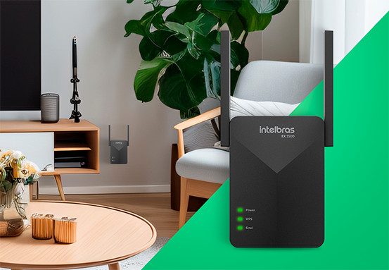 Ilustra&ccedil;&atilde;o de uma casa com ampla cobertura de sinal Wi-Fi