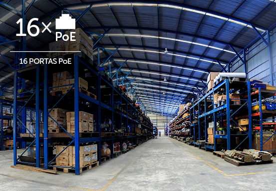 Transmissão de vídeo a distância com PoE