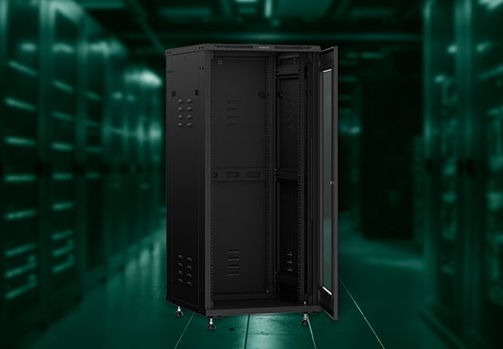 Detalhe da estrutura robusta e resistente do rack