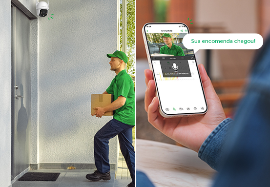 Imagem ilustrando o microfone interno da câmera