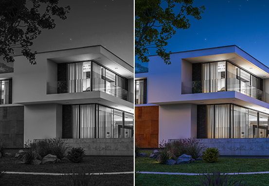 Tecnologia Full Color com imagens nítidas à noite