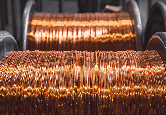 Detalhe dos condutores internos 100% em cobre