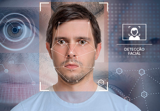 Função de detecção de face em ação