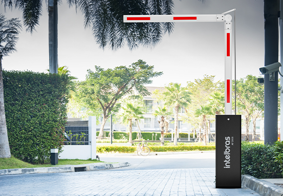 Detalhe do acabamento robusto da cancela AF 3000