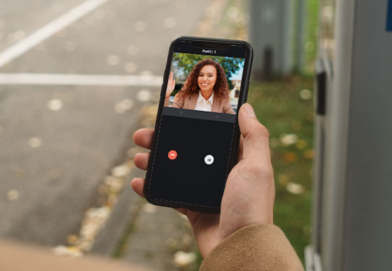 Atendimento remoto no smartphone