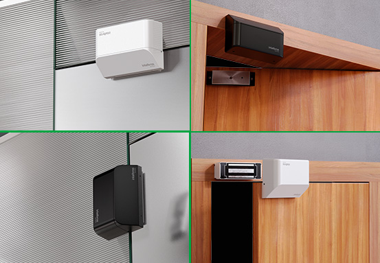 Fechadura instalada em porta de vidro