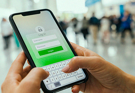 Tela de login personalizada do Captive Portal em um smartphone