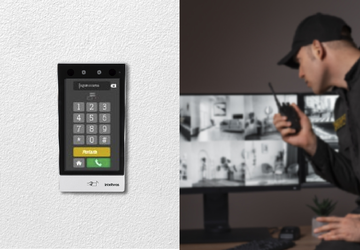 Diagrama mostrando a comunicação do controlador de acesso via protocolo SIP