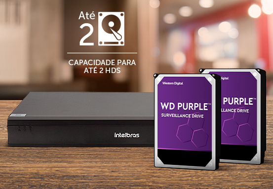 Ilustração mostrando dois HDs sendo inseridos no gravador