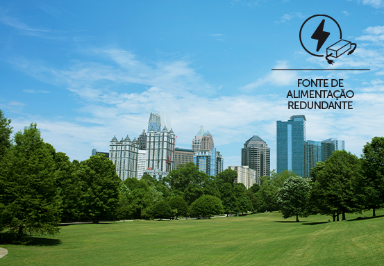 Ilustra&ccedil;&atilde;o de fonte de alimenta&ccedil;&atilde;o com s&iacute;mbolo de redund&acirc;ncia