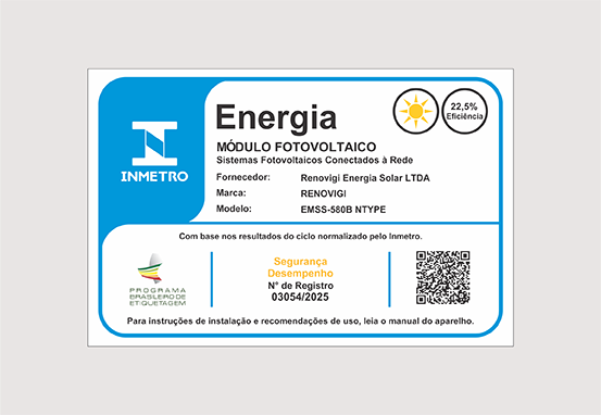 Selo de certificação INMETRO