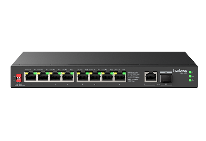 oo.11poページ Switch Não Gerenciável PoE 10 portas Gigabit Ethernet S1110G-PA
