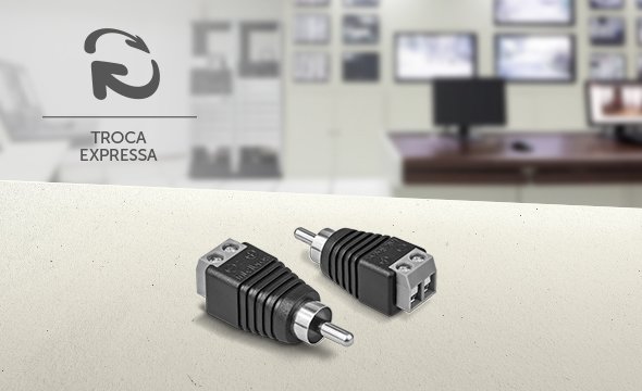 Conector Intelbras Conex 1000 RCA Borne para CFTV com Cenário de instalação