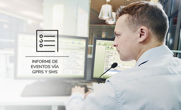 Informe de eventos vía GPRS y SMS
