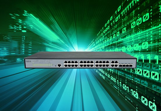 SG2404D PoE Max - Switch gerenciável 24 portas Gigabit + 4 mini-GBIC