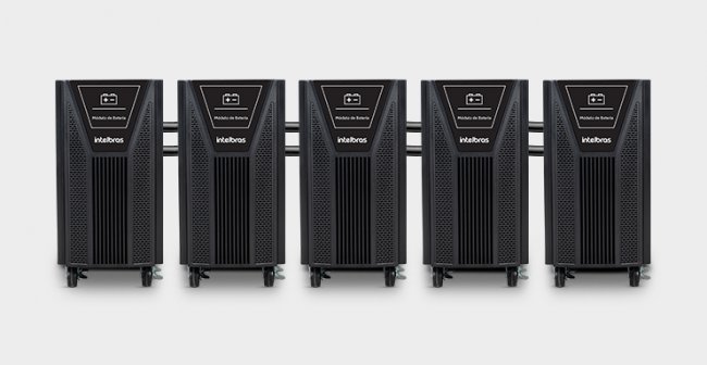5 módulos de bateria em paralelo 