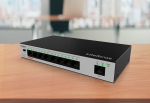 Switch 9 portas Fast Ethernet 8 portas PoE+ SF 900 Hi-PoE | Intelbras